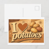 Carte Postale "J'adore les pommes de terre" (Devant / Derrière)