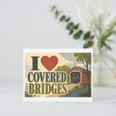 Carte Postale "J'adore les ponts couverts" (Debout devant)