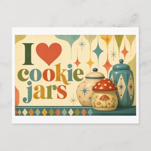 Carte Postale "J'adore les pots à biscuits" (Devant)