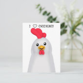 Carte Postale J'adore les poules ! (Debout devant)