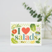 Carte Postale "J'adore les salades" (Debout devant)