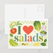 Carte Postale "J'adore les salades" (Devant / Derrière)