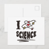 Carte Postale J'adore les sciences (Devant / Derrière)