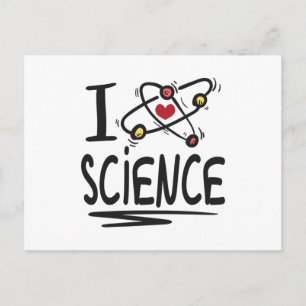 Carte Postale J'adore les sciences