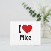 Carte Postale J'adore les souris (Debout devant)