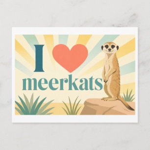 Carte Postale "J'adore les suricates"