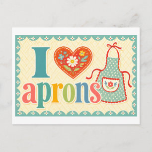 Carte Postale "J'adore les tabliers"