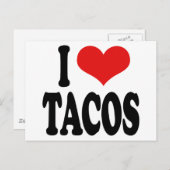 Carte Postale J'adore les Tacos (Devant / Derrière)