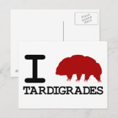 Carte Postale J'adore les Tardigrades (Devant / Derrière)