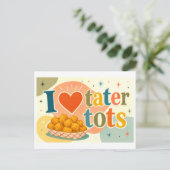 Carte Postale "J'adore les Tater Tots" (Debout devant)