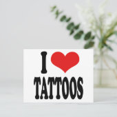 Carte Postale J'adore les tatouages (Debout devant)