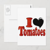 Carte Postale J'adore les Tomates (Devant / Derrière)