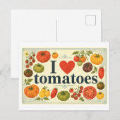 Carte Postale "J'adore les tomates" (Devant / Derrière)