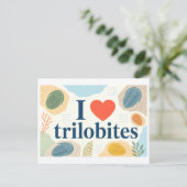 Carte Postale "J'adore les trilobites" (Debout devant)