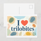 Carte Postale "J'adore les trilobites" (Devant / Derrière)