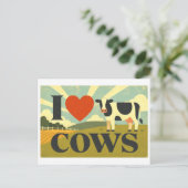 Carte Postale "J'adore les vaches" (Debout devant)