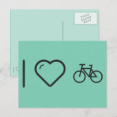 Carte Postale J'adore les vélos (Devant / Derrière)