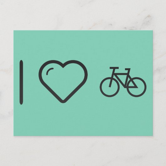 Carte Postale J'adore les vélos (Devant)