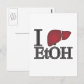 Carte Postale J'adore l'éthanol (Devant / Derrière)