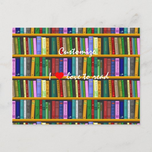 Carte Postale J'adore lire Livres Thunder_Cove (Devant)