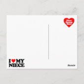 CARTE POSTALE J'ADORE MA NIÈCE (Dos)