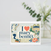 Carte Postale "J'adore Mary Bennet" (Debout devant)