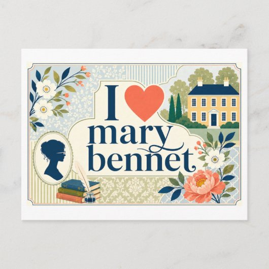 Carte Postale "J'adore Mary Bennet" (Devant)