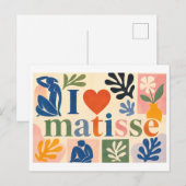 Carte Postale "J'adore Matisse" (Devant / Derrière)