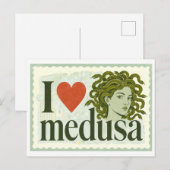 Carte Postale "J'adore Medusa" (Devant / Derrière)