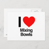 Carte Postale j'adore mélanger des bols (Devant / Derrière)