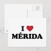 Carte Postale J'adore Mérida Mexique (Devant / Derrière)