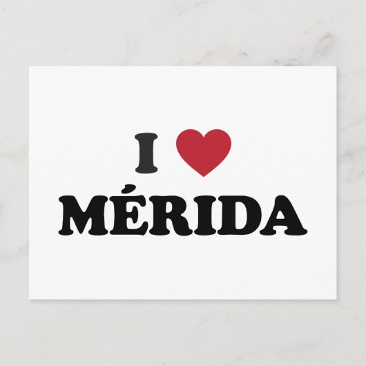 Carte Postale J'adore Mérida Mexique (Devant)