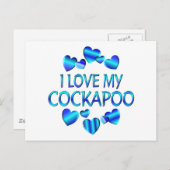 Carte Postale J'adore mon Cockapoo (Devant / Derrière)