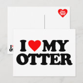 CARTE POSTALE J'ADORE MON FOUR (Devant / Derrière)