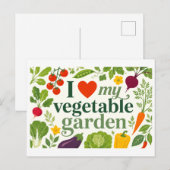 Carte Postale "J'adore mon jardin potager" (Devant / Derrière)