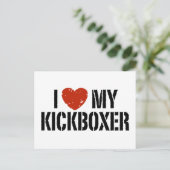 Carte Postale J'adore mon Kickboxer (Debout devant)