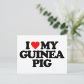 CARTE POSTALE J'ADORE MON PIG DE GUINÉE (Debout devant)