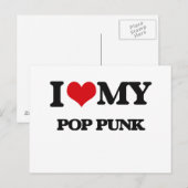 Carte Postale J'adore mon PUNK POP (Devant / Derrière)