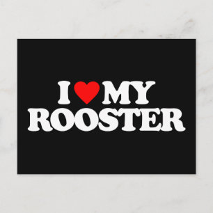 CARTE POSTALE J'ADORE MON ROOSTER