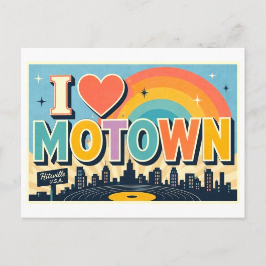Carte Postale "J'adore Motown" (Devant)