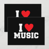 Carte Postale J'adore Music Lover (Devant / Derrière)