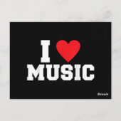 Carte Postale J'adore Music Lover (Dos)