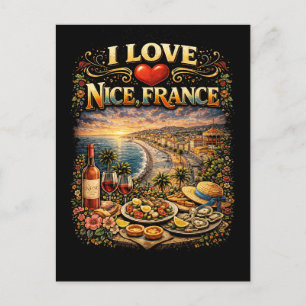 Carte Postale J'adore Nice