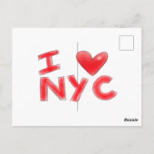 Carte Postale J'adore NYC Classique (Dos)