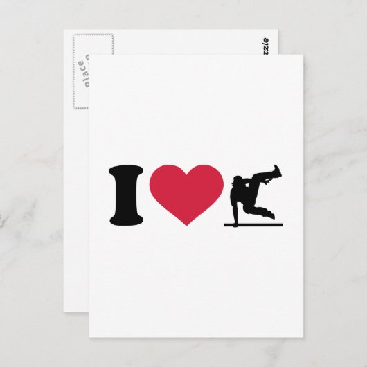 Carte Postale J'adore Parcouring (Devant / Derrière)