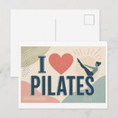 Carte Postale "J'adore Pilates" (Devant / Derrière)