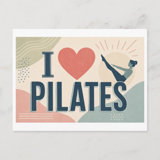 Carte Postale "J'adore Pilates" (Devant)
