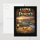 Carte Postale J'adore Porto (Devant / Derrière)