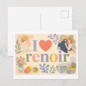 Carte Postale "J'adore Renoir" (Devant / Derrière)