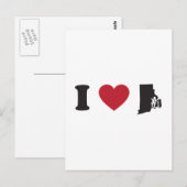 Carte Postale J'adore Rhode Island (Devant / Derrière)